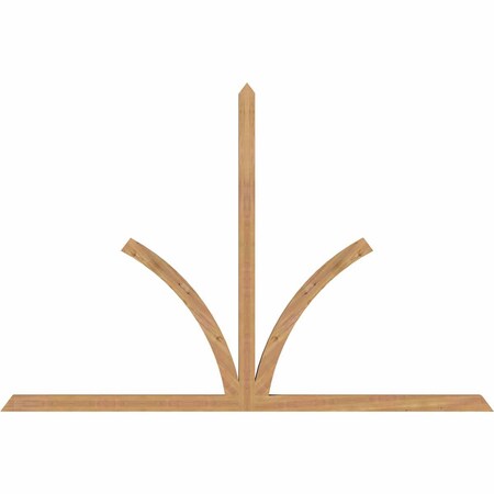 Ekena Millwork Richland Timber Gable Bracket, Western Red Cedar, 108"W x 72"H x 3 1/2"D x 3 1/2"F, 16/12 Pitch GBW108X72X0404RIC00SWR